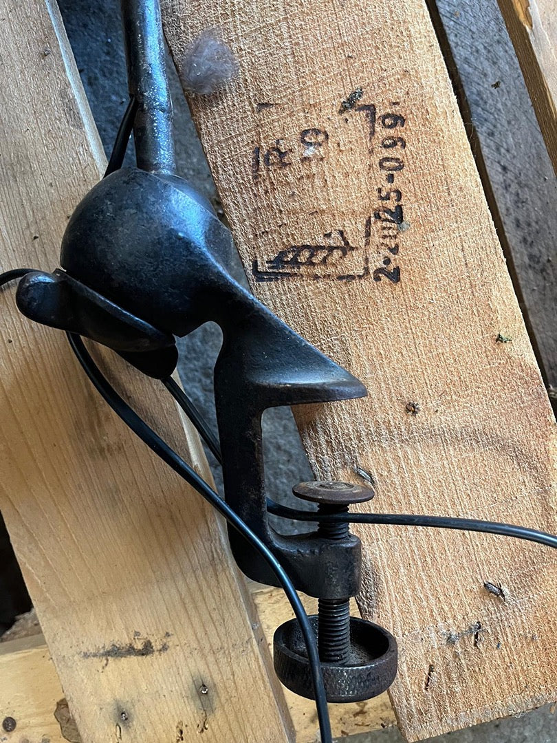 Lampe Gras industrielle étau