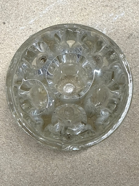 Pique-fleurs – Portieux – Décoration – En verre transparent ancien