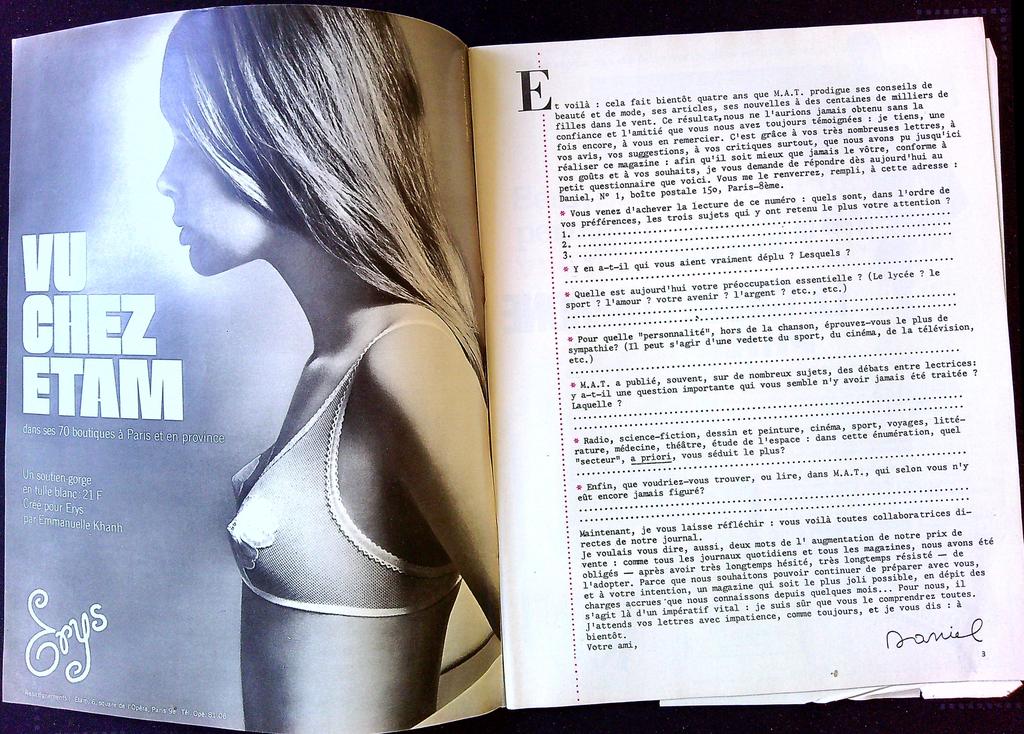 Magazine – Mlle Âge Tendre N°45 – Vintage – Twiggy