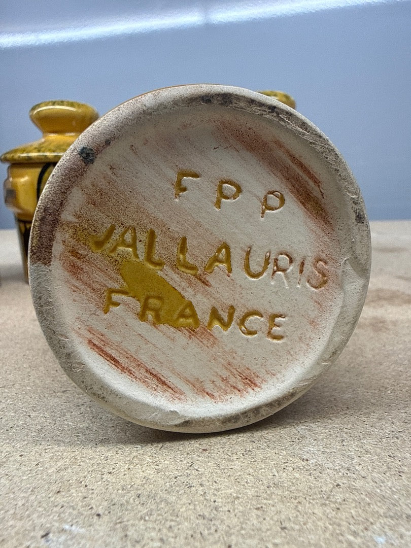 Pots à épices – Vallauris – Conservation – Jaune olives