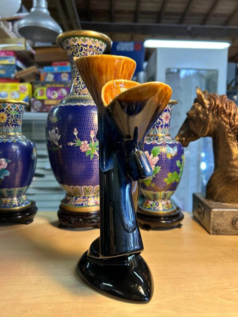 Vase Double Vallauris Soliflore Céramique Années 60