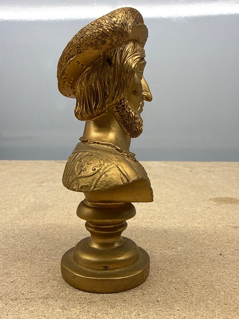 Buste – François Ier – Ornements – Statue dorée vintage