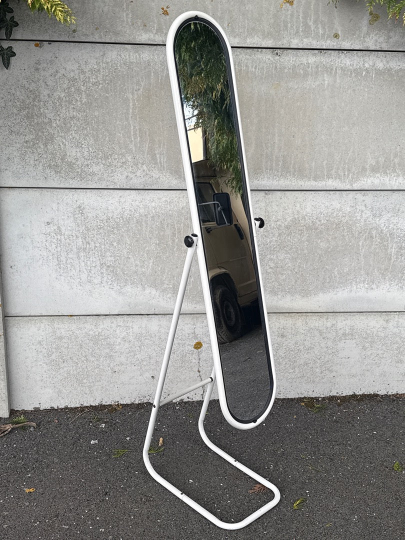 Miroir sur pied – Métal blanc