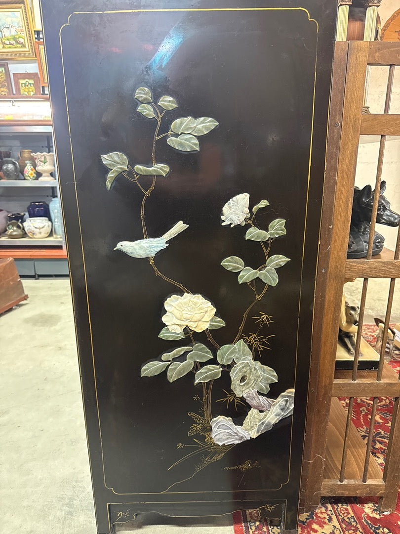 Armoire chinoise noire incrustations – Meuble vintage