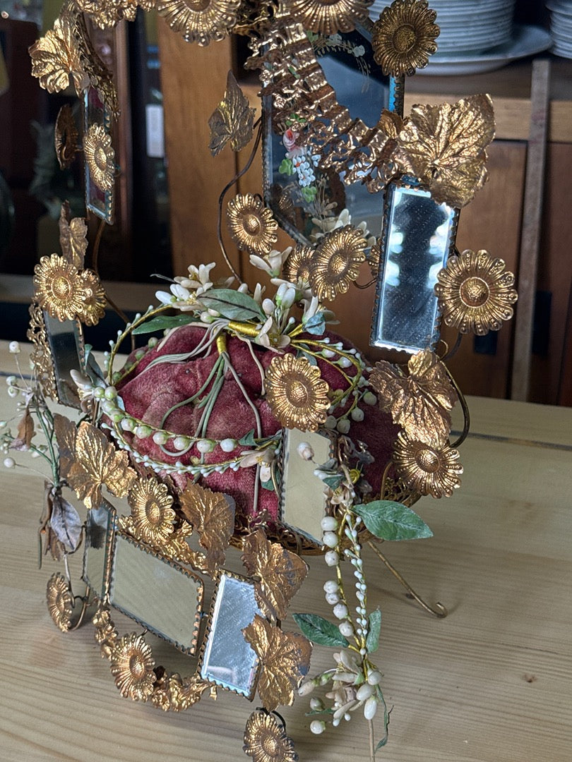 Ornement de Globe de mariée - Ancien - Bibelot - Décoration dorée