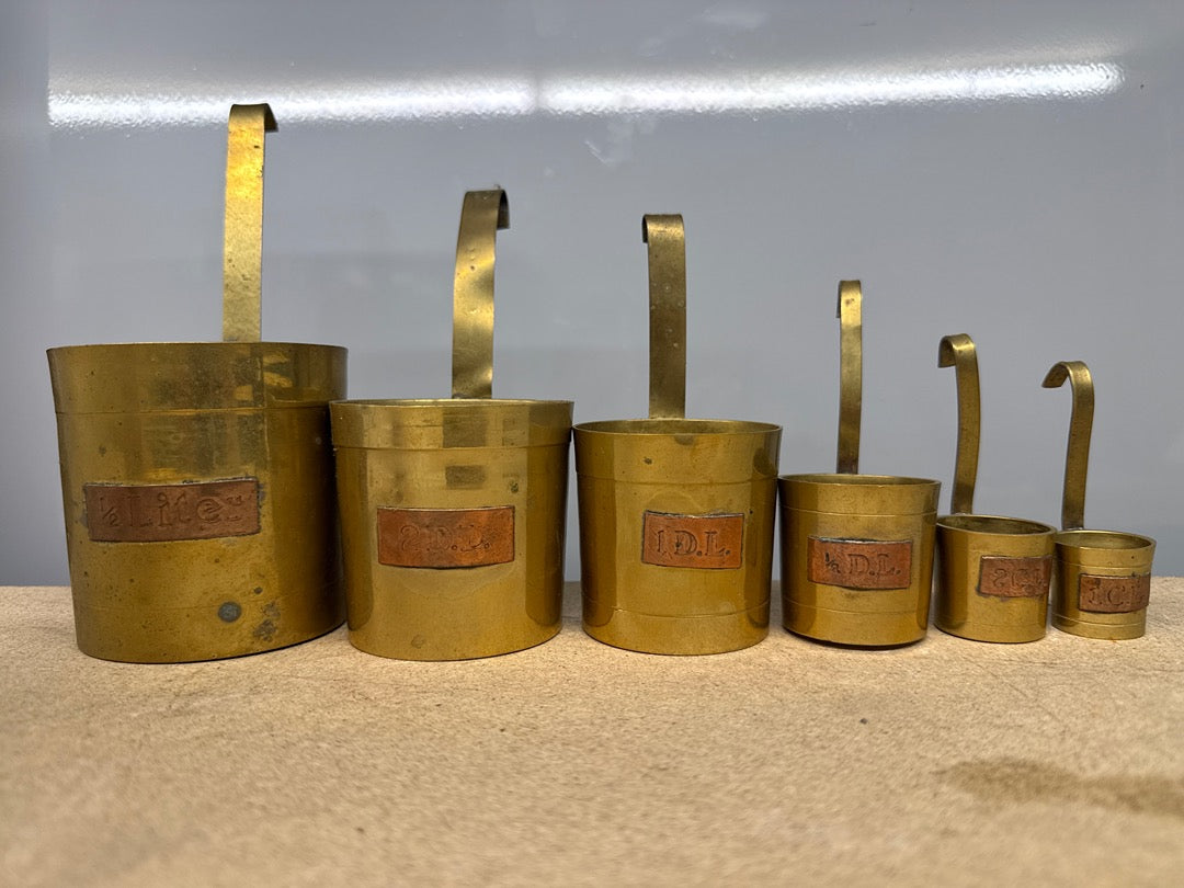 Mesures À Lait – Sans Marque – Cuisine – Set Vintage En Laiton