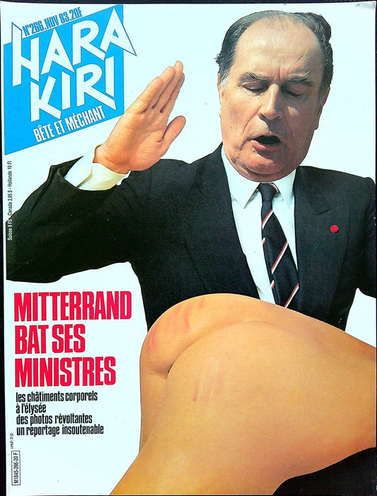 Affiche de Kiosque Plv Promo magazine Hara Kiri n°266 Novembre 1983 Mitterrand
