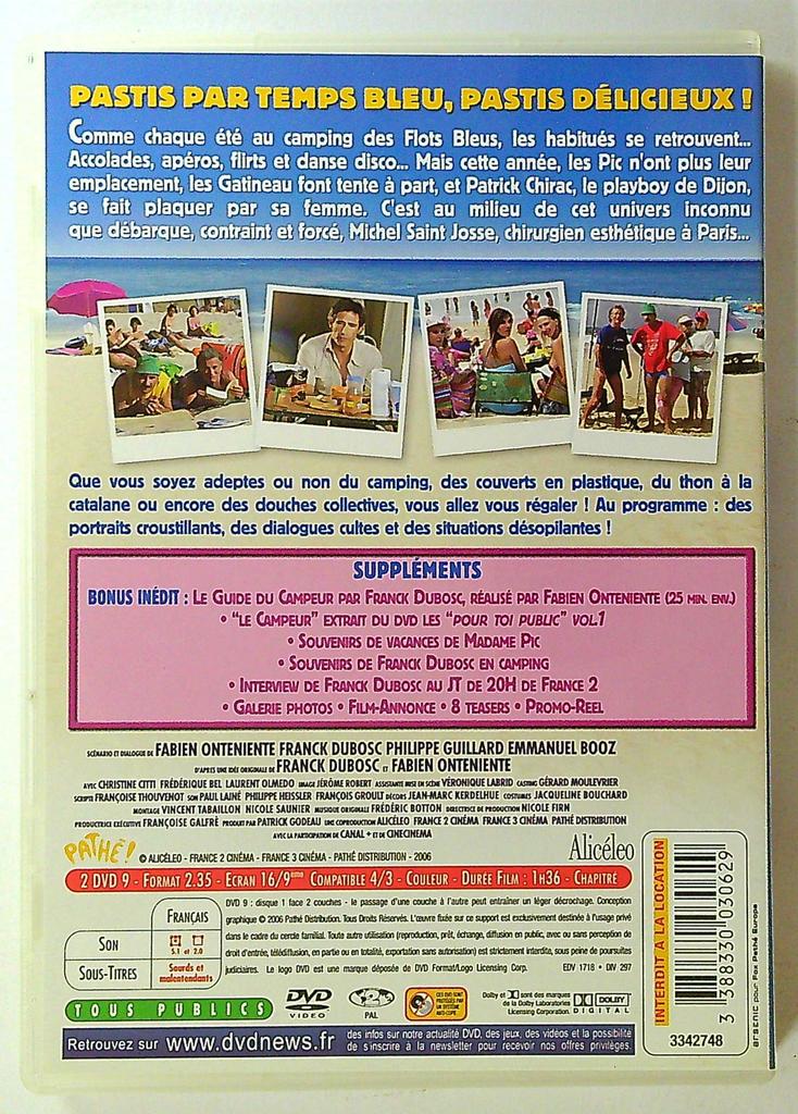 Dvd Camping Édition 2 Dvd Franck Dubosc Pathé