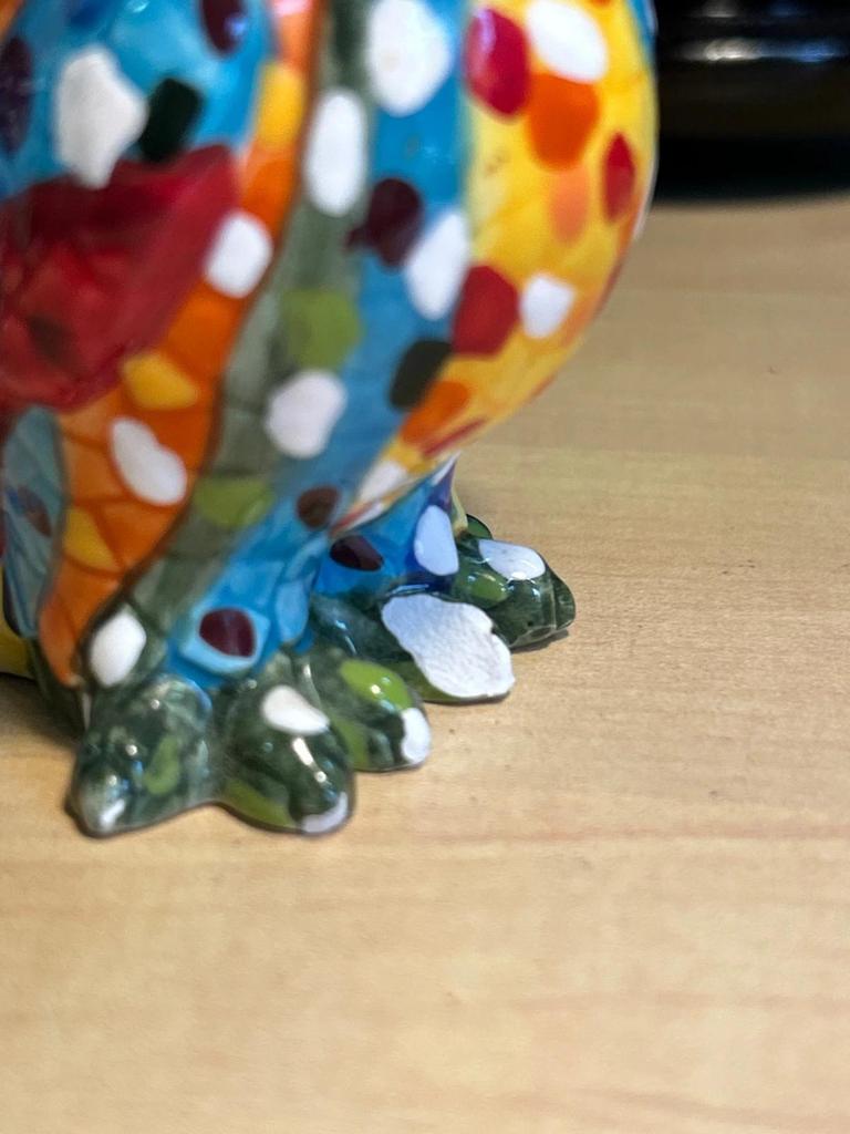 Statuettes sculpté couple Chouette / Hibou en céramique salière et poivrière