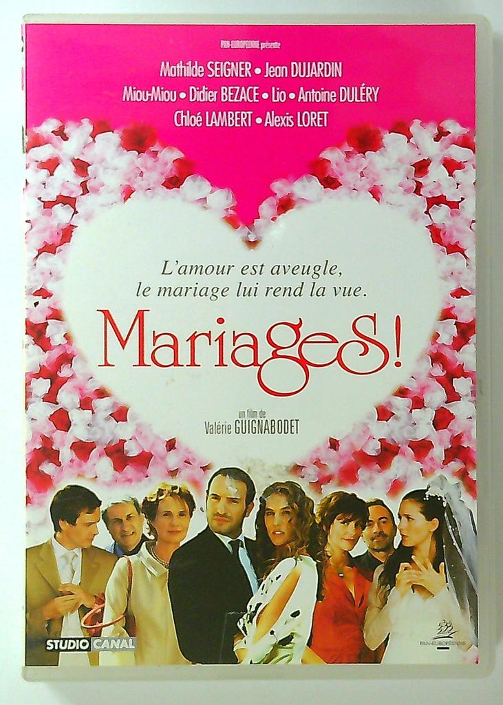 Dvd Mariages! Studio Canal Jean Dujardin