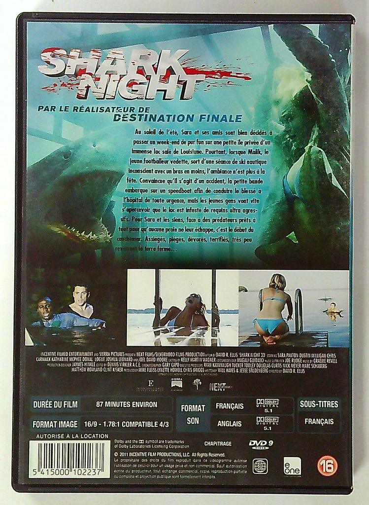 Dvd Shark Night Film Horreur Requin