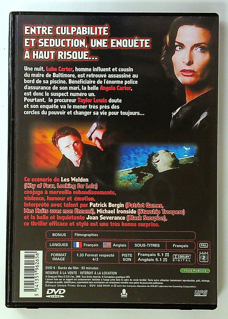 Dvd Cause of Death - Joan Severance Patrick Bergin