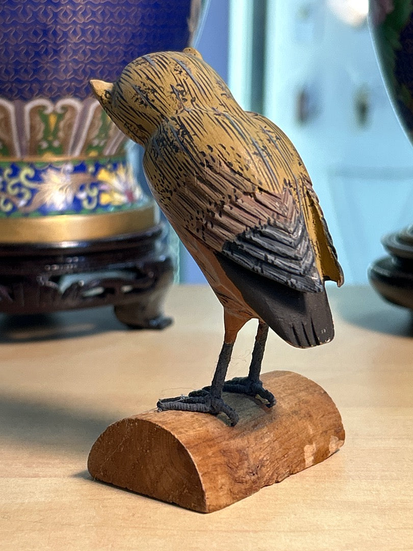 Figurine Chouette / Hibou En Bois