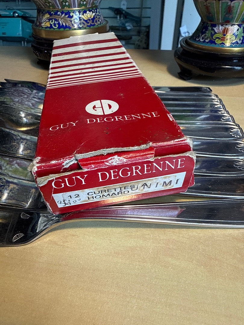Couteaux a poisson – Guy Degrenne – Fourchettes – Lot de 12 en inox