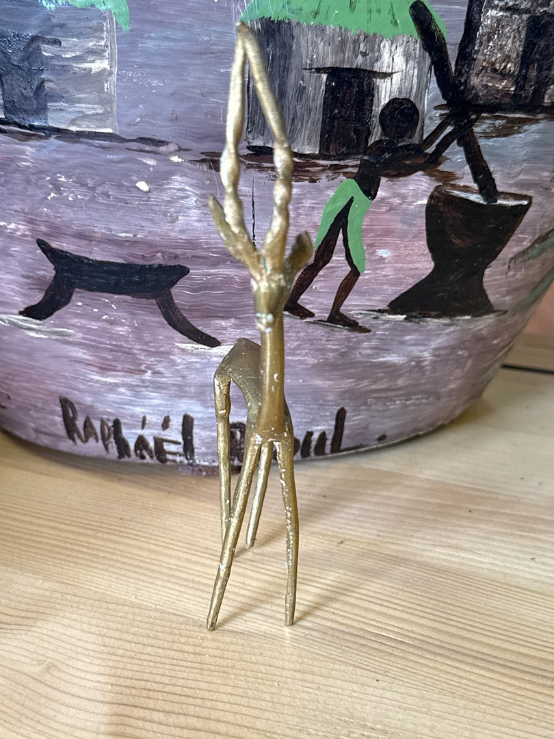 Statuettes antilopes – Laiton – Ornements – Vintage
