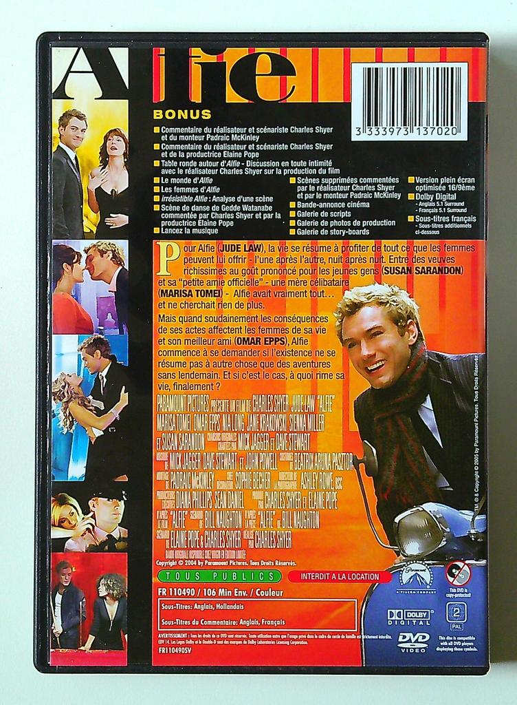 Dvd Irrésistible Alfie Jude Law Édition Spéciale Collector