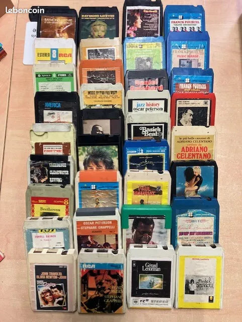 Lot De 3 Cassettes Cartouche 8 Pistes 8 Track Rock Jazz