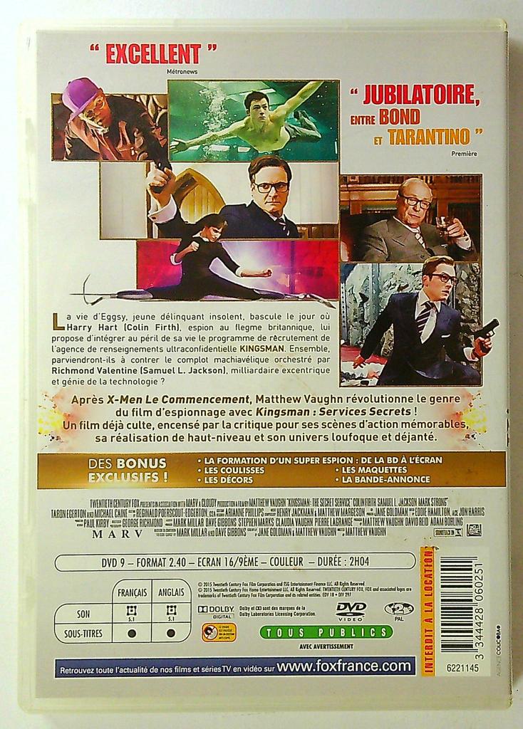Dvd Kingsman Services Secrets