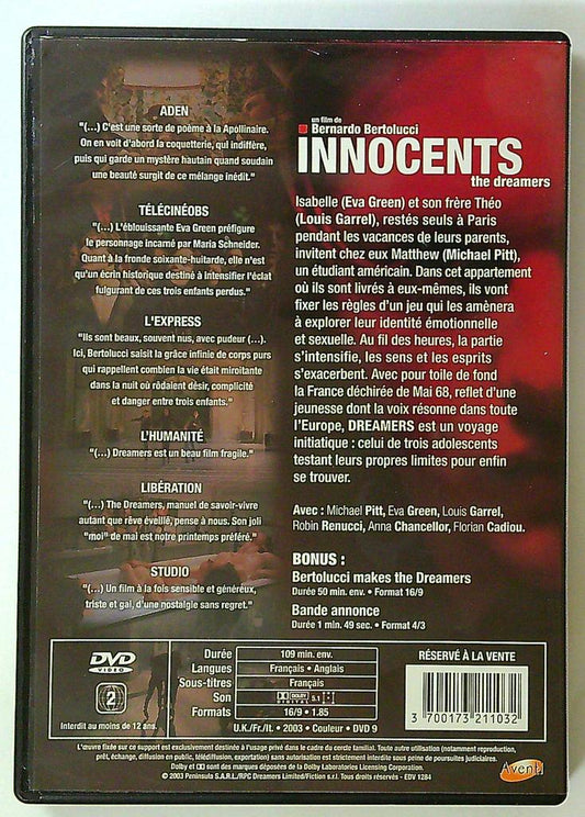 Dvd Innocents The Dreamers bernardo Bertolucci