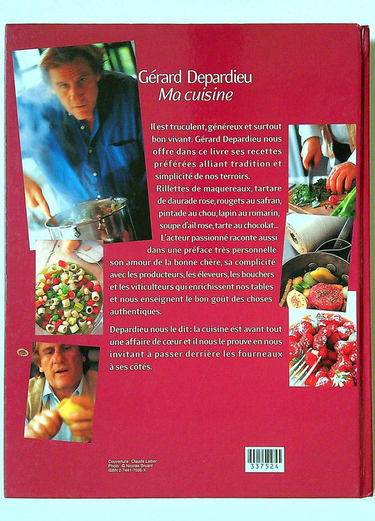 Livre Ma cuisine - Gérard Depardieu - France Loisirs