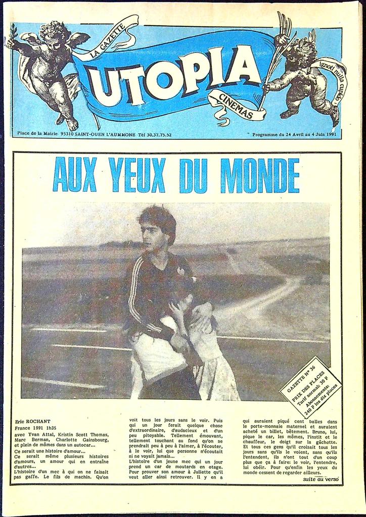 Gazette cinéma – Utopia N°36 1991 – Cinéma – Vintage