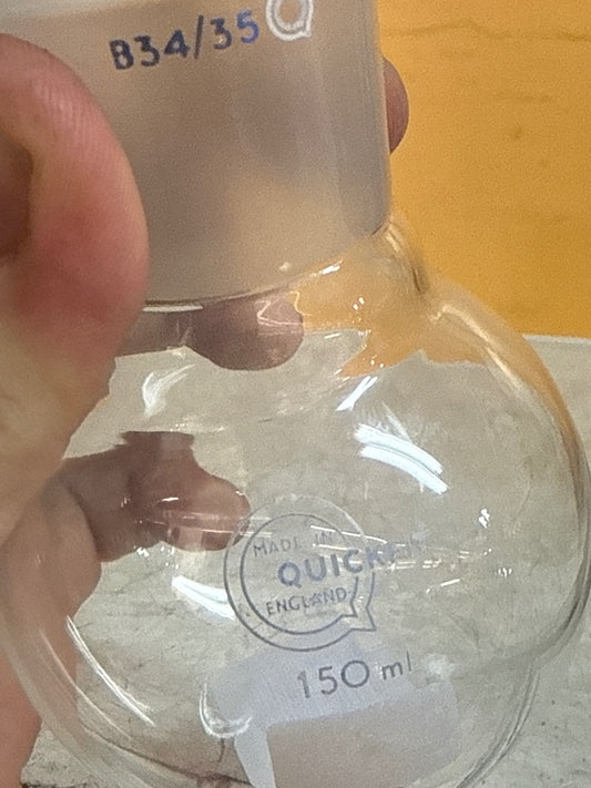 Ballon de chimie – Quickfit – Verrerie – 150ml col B34/35