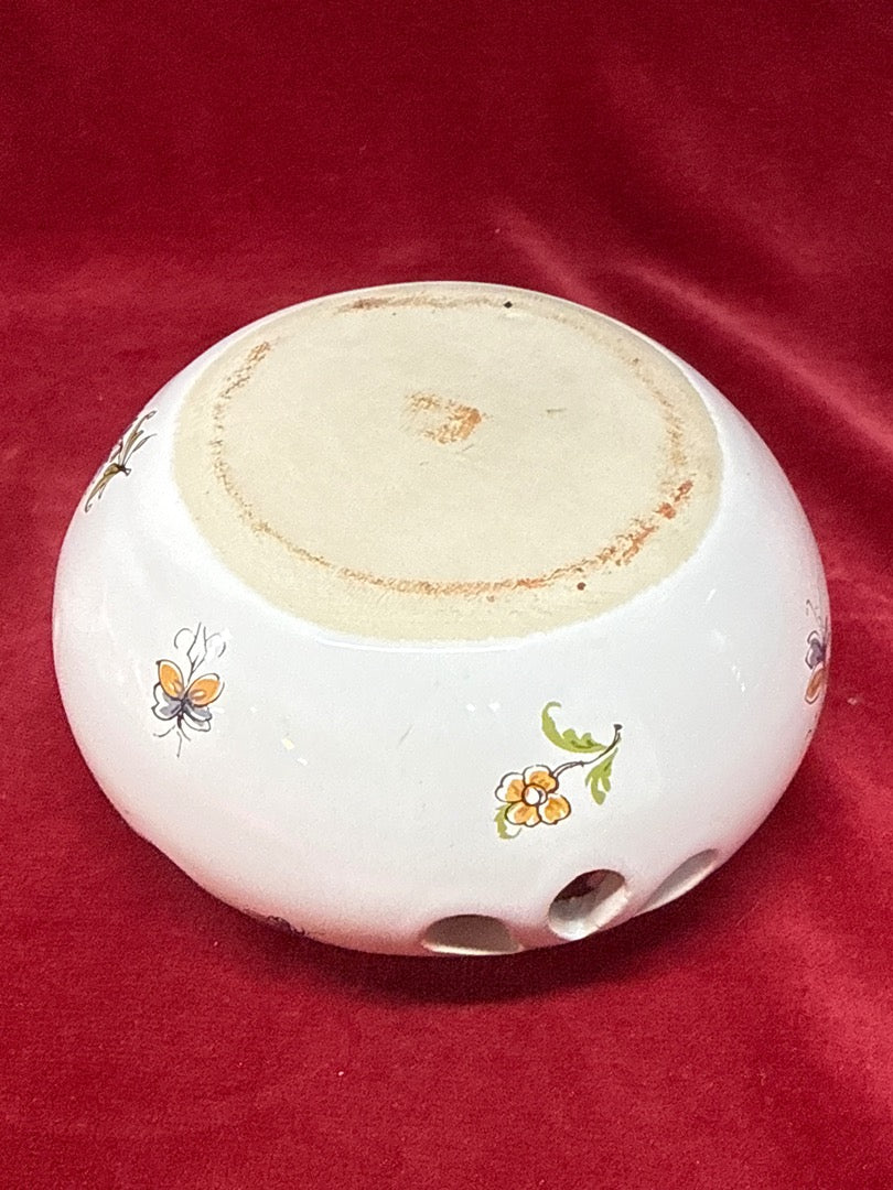 Bougeoir Pot Perforé Céramique Décors Moustiers France