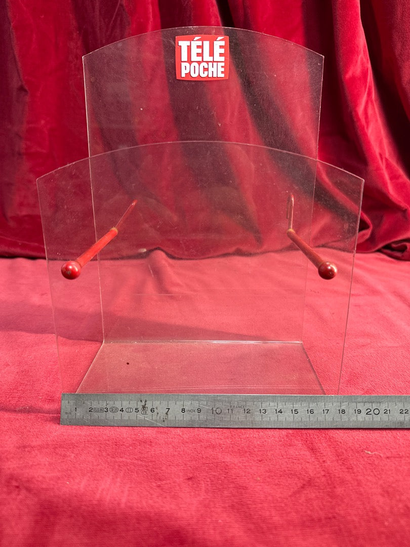 Porte-revues Télé Poche en plexiglas transparent