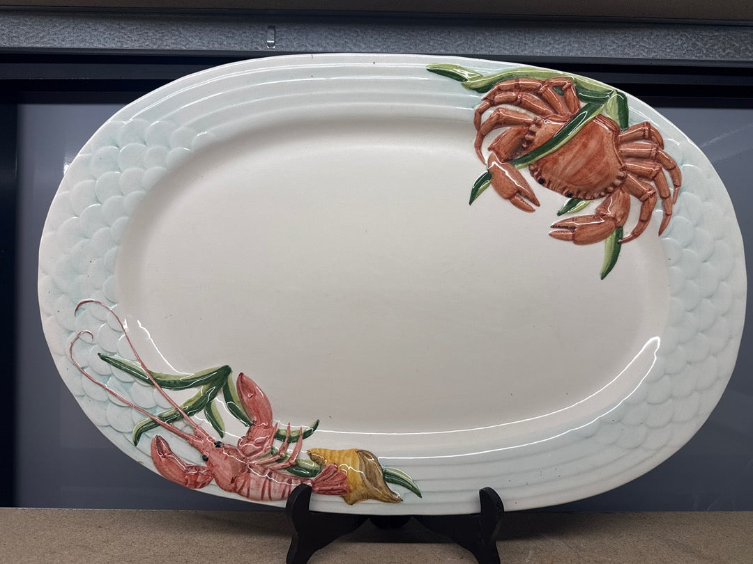 Service soupière – Fitz & Floyd – Plat – Crabe et homard