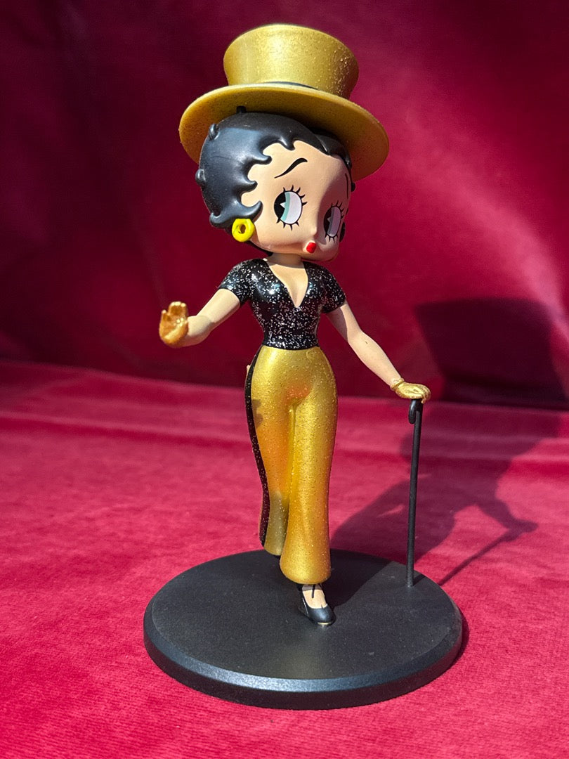 Figurine Betty Boop chapeau haut de forme doré Fleischer Studios