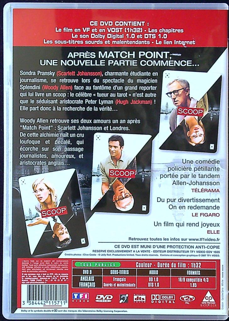 Dvd Scoop – Woody Allen – Divertissement – Scarlett Johansson