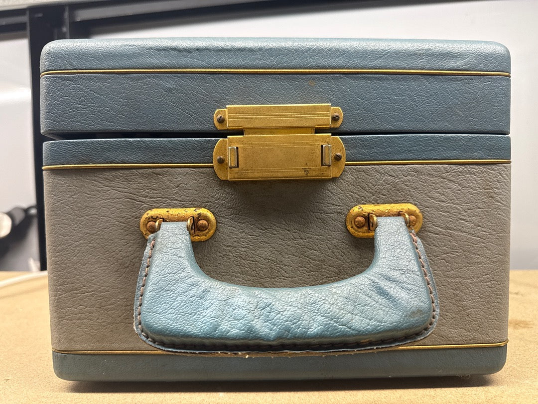 Magnétophone – Telecronic – Boîte – Vintage bleu gris