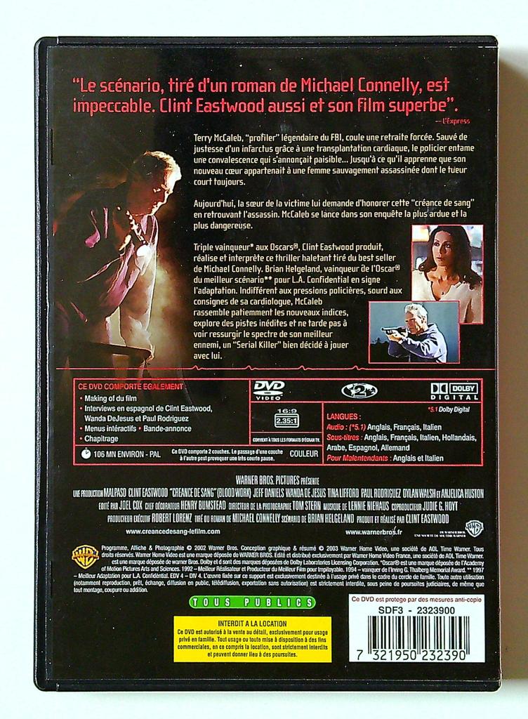 Dvd Créance de sang - Clint Eastwood