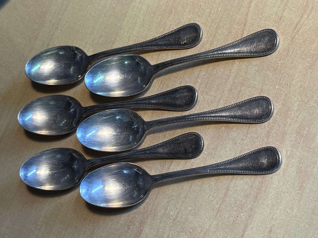 Lot de 6 cuillères – Christofle – Couverts – Métal argenté
