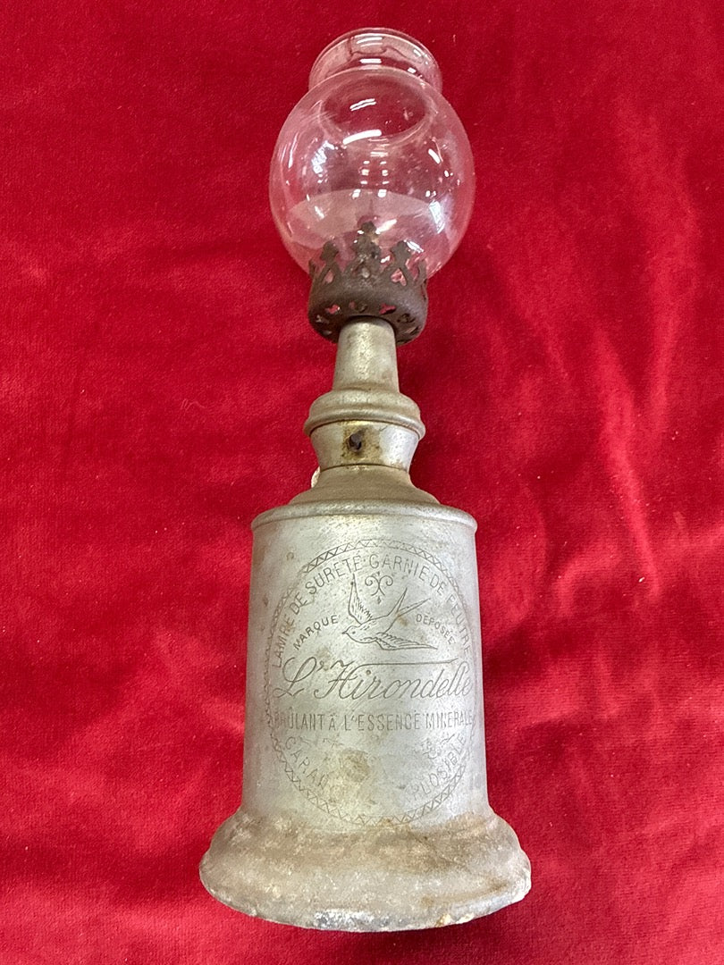 Lampe de table – L'hirondelle – Luminaire – Ancienne essence minérale