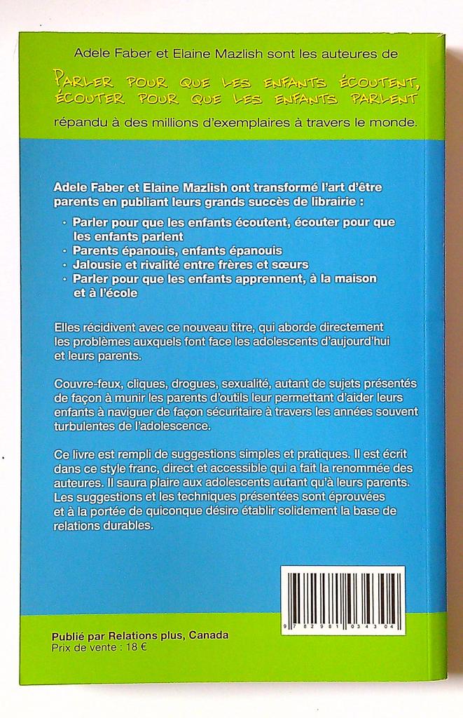 Parler aux Ados - Relations plus - Faber & Mazlish
