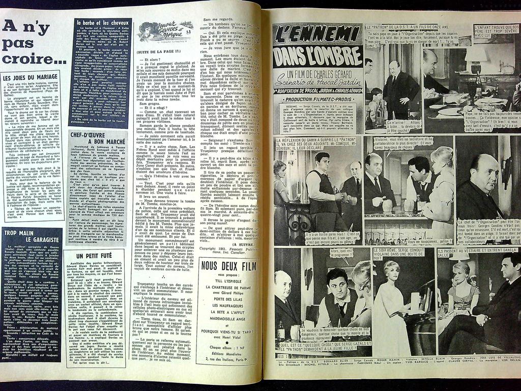 Magazine Festival N° 613 – Cinéma – Vintage 1961