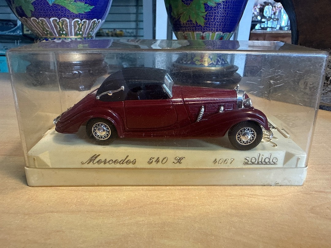 Voiture – Solido Mercedes 540k – Jouet – Modèle bordeaux
