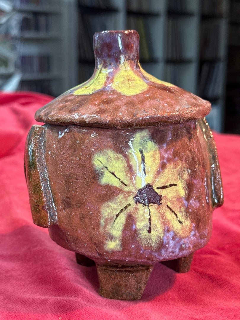 Pot en céramique – Fait main – Poterie – Décor fleuri