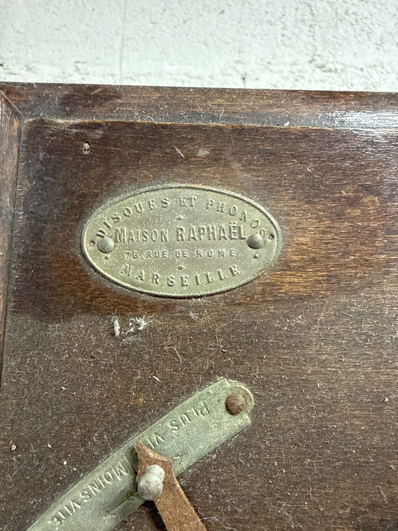 Phonographe Maison Raphaël – Ancien tourne-disque en bois