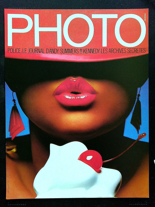Affiche de Kiosque Plv Promo Magazine Photo rouge Andy Summers Kennedy