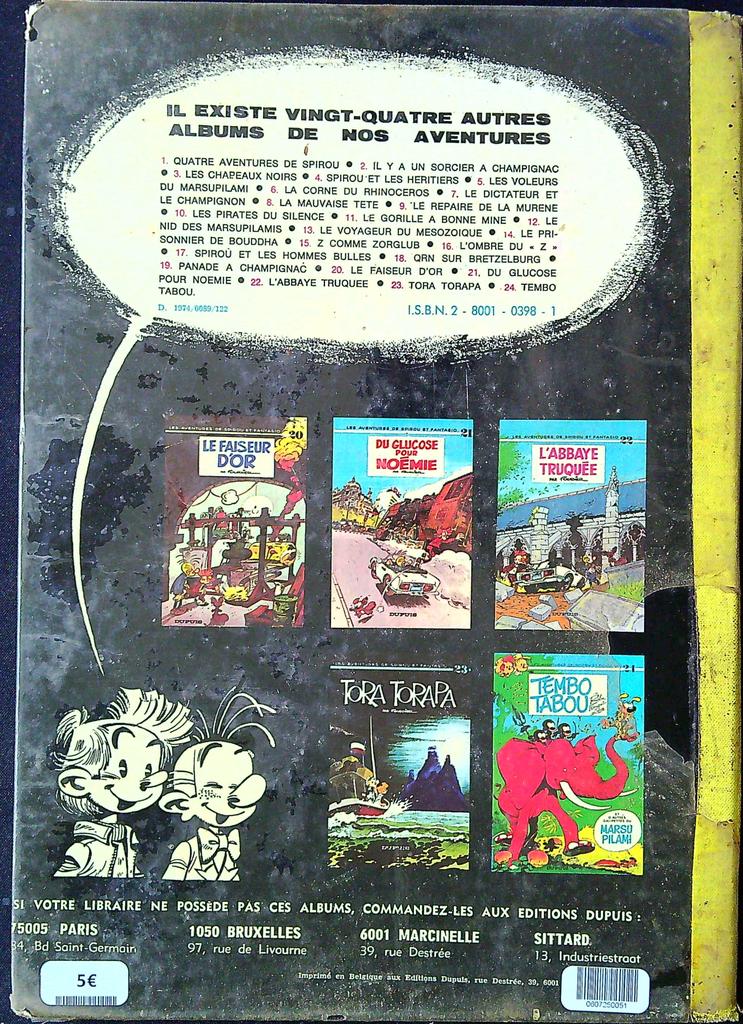 Bd Spirou et Fantasio Tome 25 Le Gri-gri du Niokolo-koba dupuis