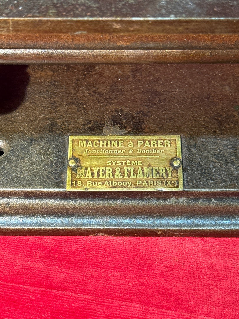 Machine à parer le cuir ancienne Mayer et Flamery Paris