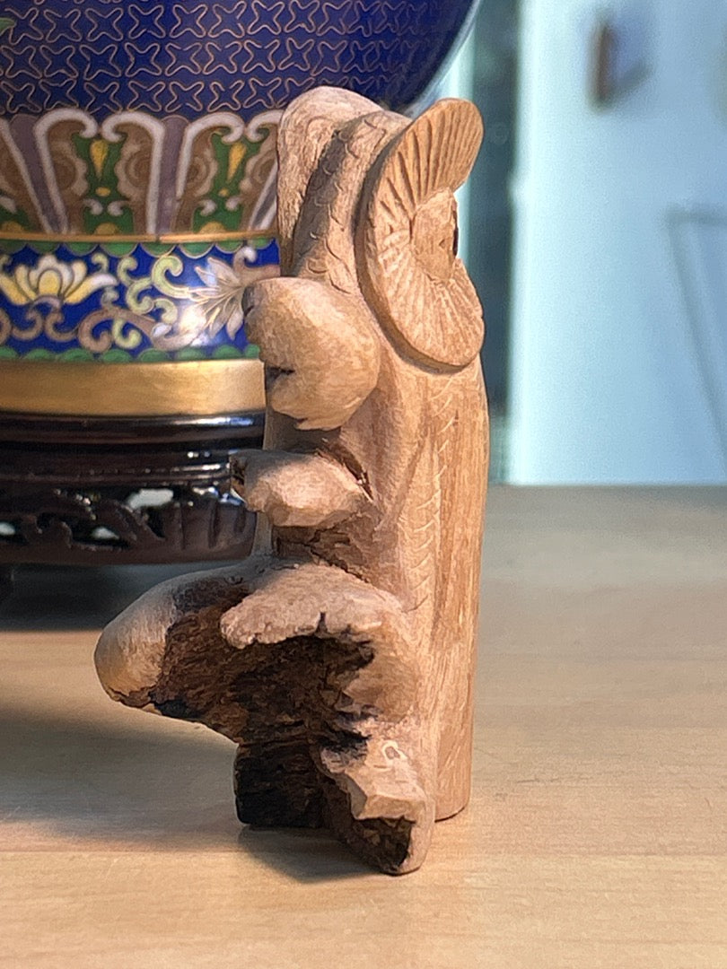 Figurine Chouette / Hibou Bois Sculpte