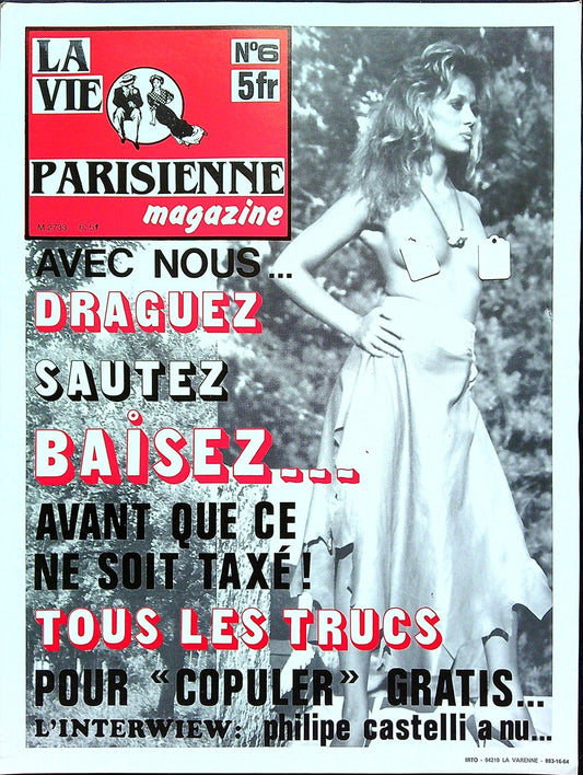 Affiche de Kiosque Plv Promo magazine La Vie Parisienne n°6 rouge