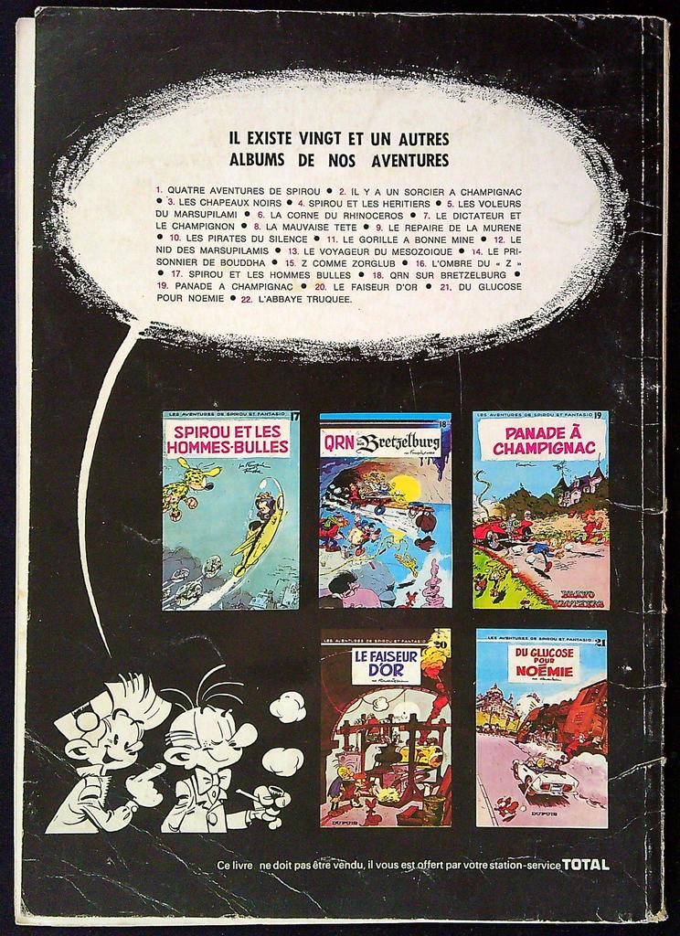 Bd Spirou Le Nid des Marsupilamis Édition Total 1972