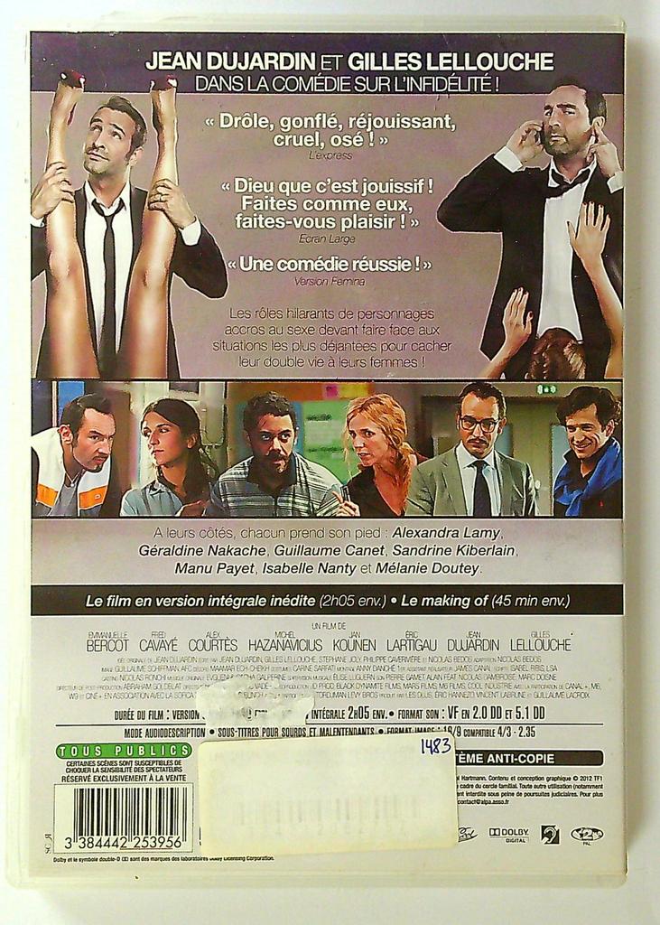 Dvd Les Infidèles jean Dujardin Gilles Lellouche Tf1 Vidéo