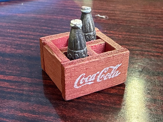 Miniature – Coca-cola – Jouet – Caisse rouge en bois