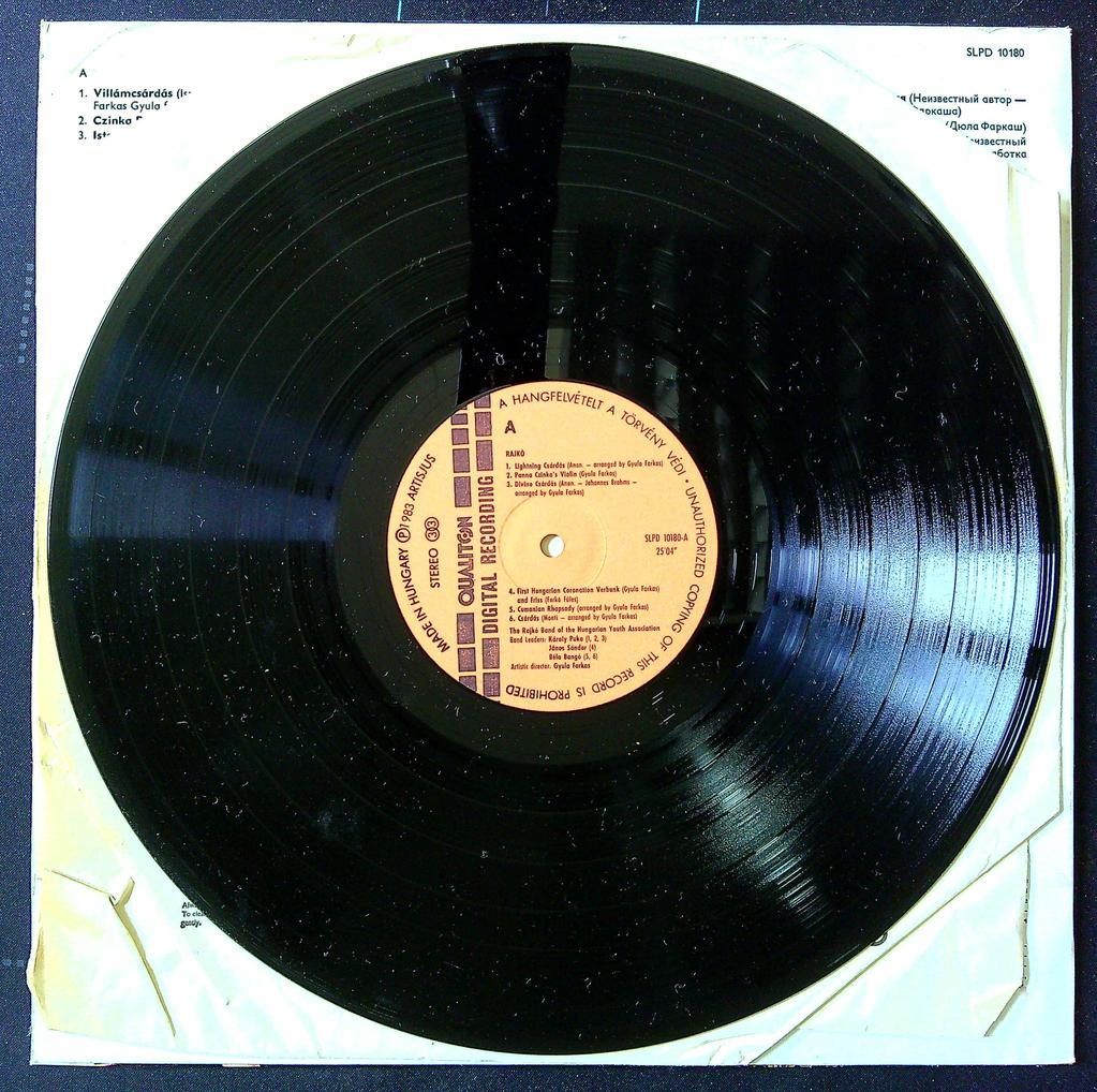 Vinyle – Rajkó – Musique – Folklore hongrois 1983