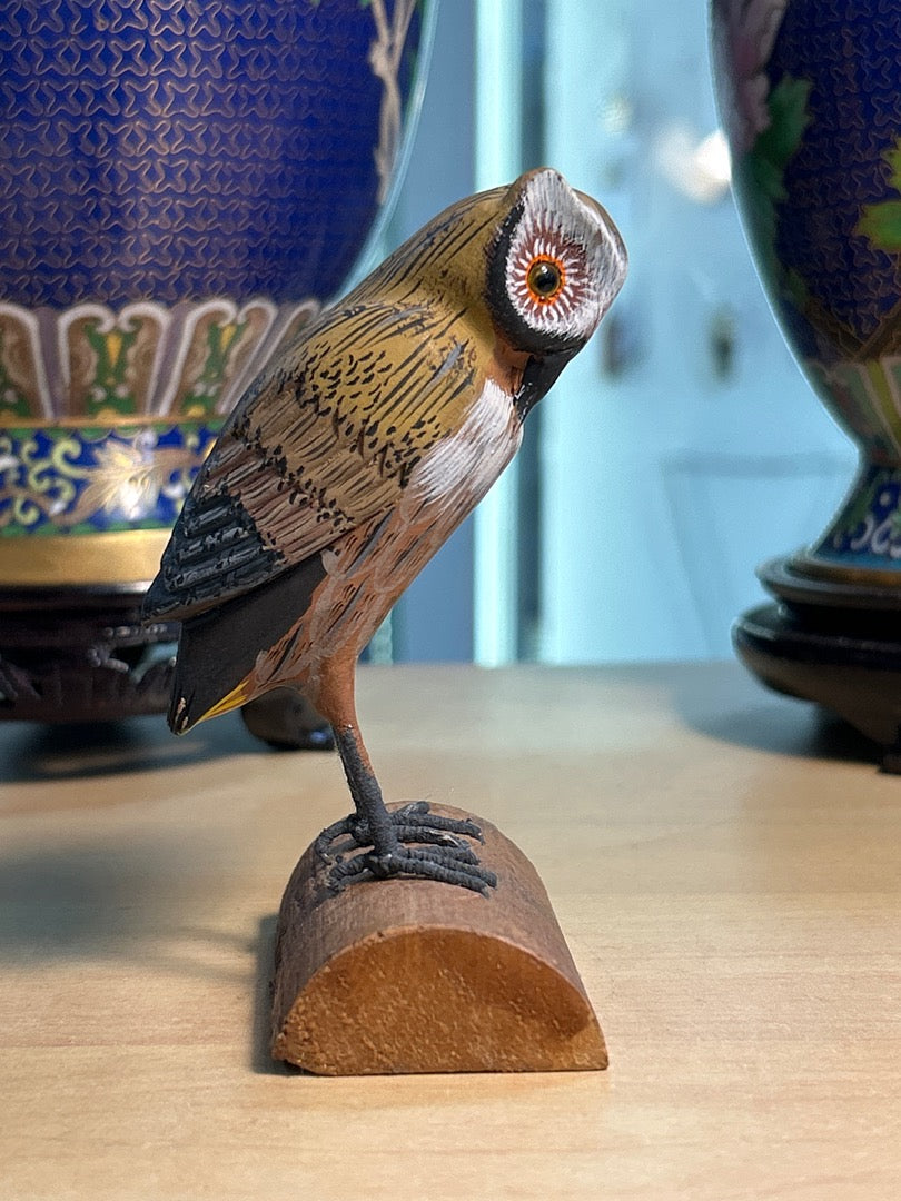 Figurine Chouette / Hibou En Bois